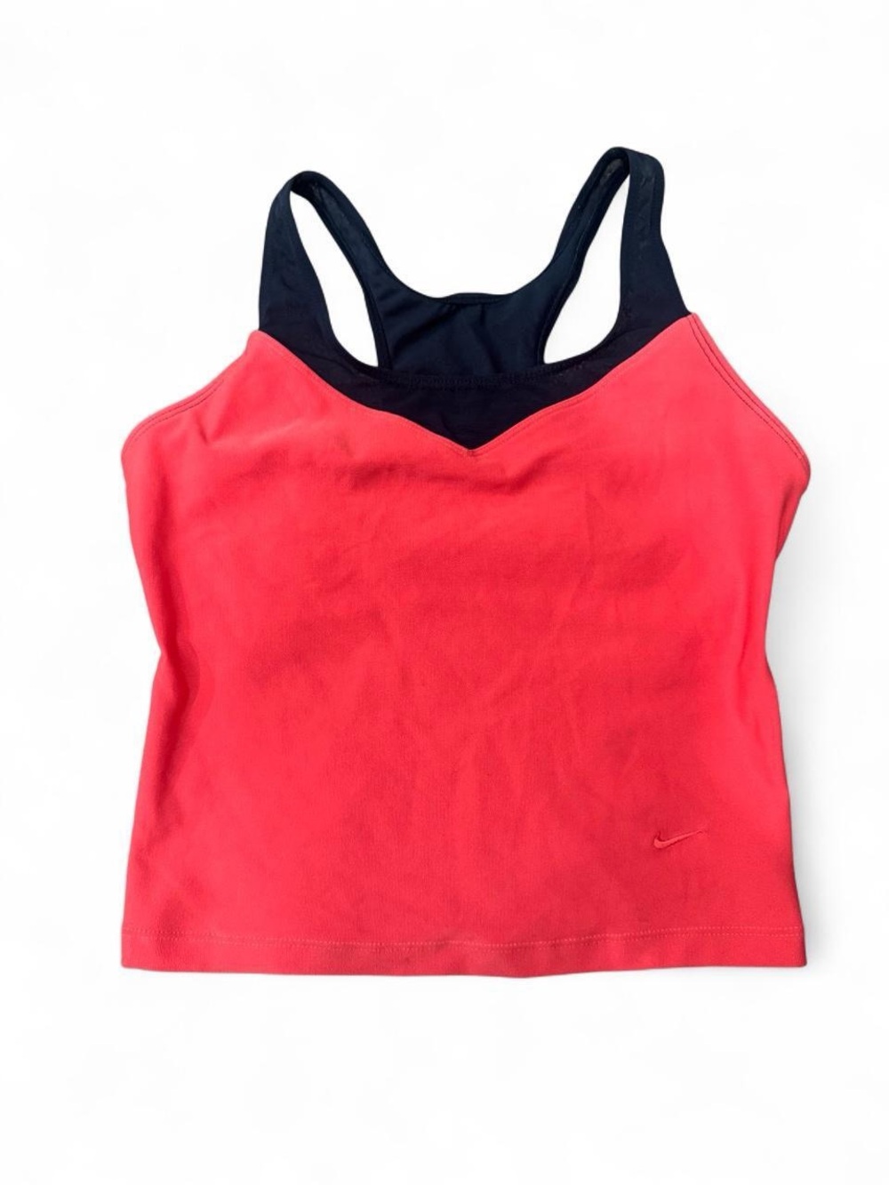Nike Women's Coral Red & Black Racerback Sports Tank